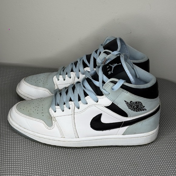 Air Jordan 1 Mid SE 'White Ice Blue' / Size 8.5 Men / Sneakers Shoes - Picture 3 of 10